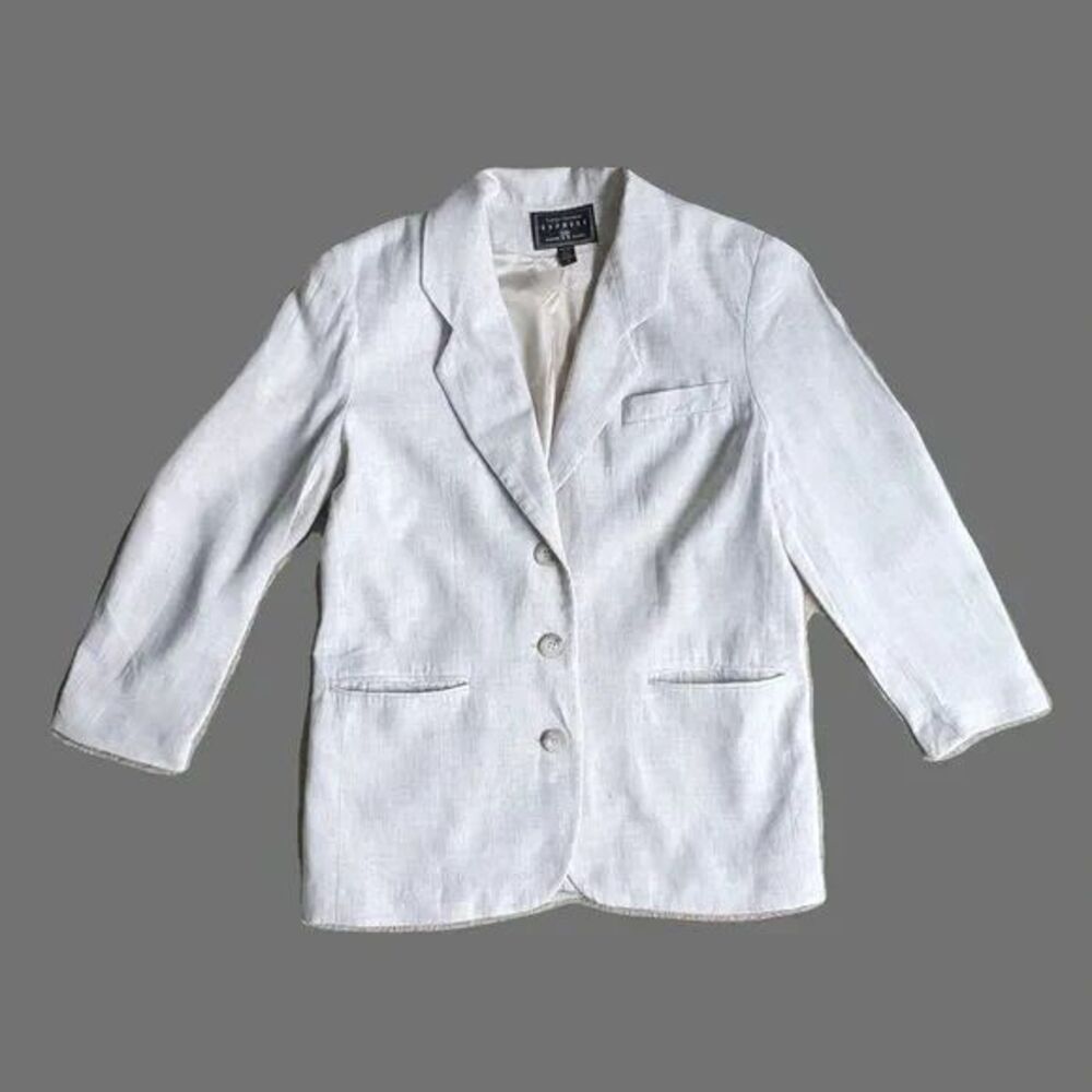 Express VTG Comapagnie Internationale Oatmeal Linen Blend Blazer Size S